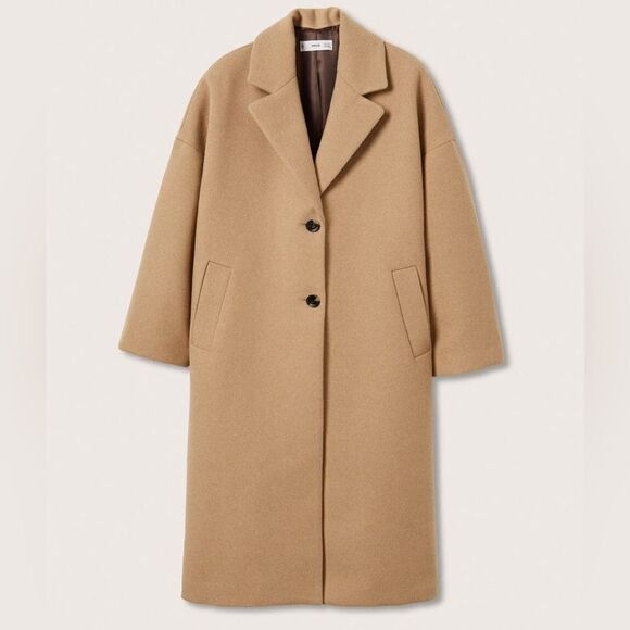 Mango Wool Blend Coat New - Picture 3 of 11